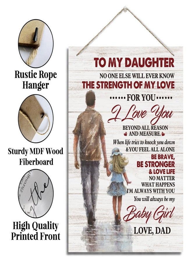 BQL Inspirational Wall Decor - Decorative Hanging Wood Signs for Daughter's Birthday - 'You Will Always Be My Baby Girl' Gift - Image 5